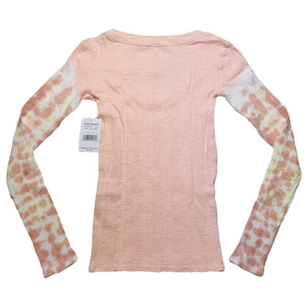 Free People Tie-Dye Scoop Neck Long Sleeve Size XS - Picture 10 of 12